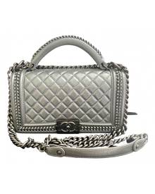 Chanel Boy Metallic Leather Handbag for Women