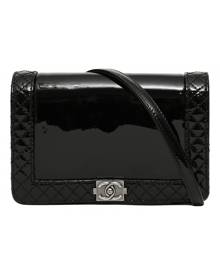 Chanel Boy Black Patent leather Handbag for Women