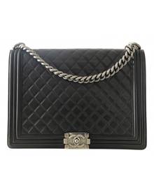 Chanel Boy Black Leather Handbag for Women