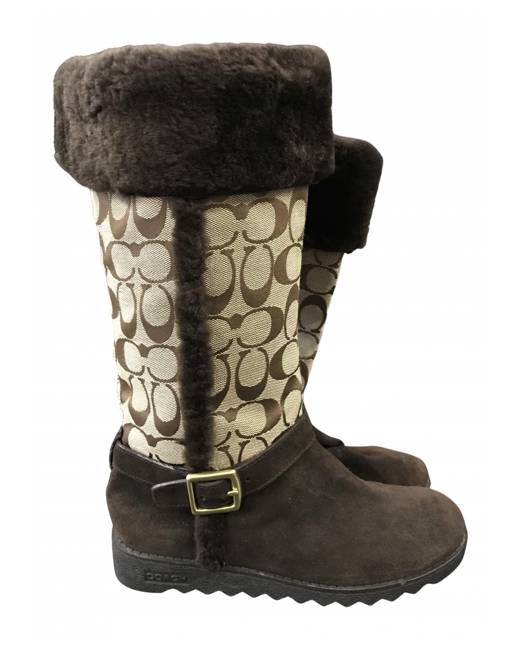 coach suede booties