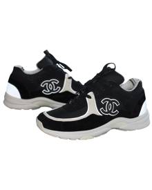 chanel runners black and white