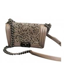 Chanel Boy Gold Leather Handbag for Women