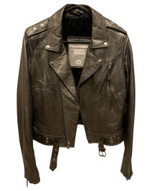 Blk Dnm metallic Leather Jackets