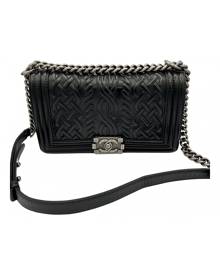 Chanel Boy Black Leather Handbag for Women