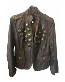 Class Cavalli metallic Leather Jackets