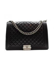 Chanel Boy Black Leather Handbag for Women