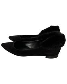 Ermanno Scervino \N Black Leather Ballet flats for Women