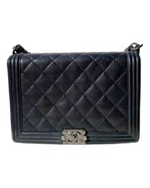 Chanel Boy Black Leather Handbag for Women