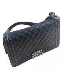 Chanel Boy Black Leather Handbag for Women