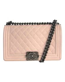Chanel Boy Pink Leather Handbag for Women