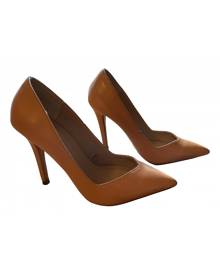 Zara \N Beige Leather Heels for Women