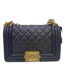 Chanel Boy Black Leather Handbag for Women