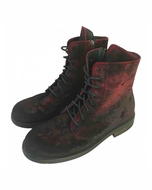 ann demeulemeester velvet boots