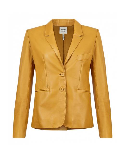 Herm\u00e8s Woll-Blazer braun Casual-Look Mode Blazer Woll-Blazer Hermès 