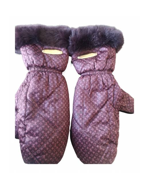 Louis Vuitton Brown In Mink Gloves For Sale at 1stDibs