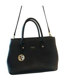Furla black Leather Handbags