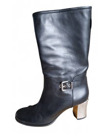 Fendi black Leather Boots