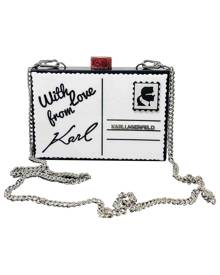 Clutch bag Karl Lagerfeld Silver in Plastic - 36280294