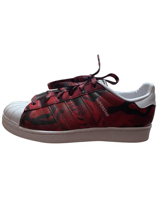 adidas superstar red clash print