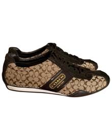 coach gold tennis shoes