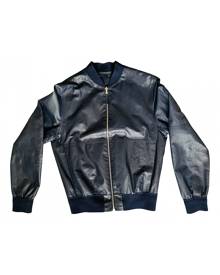 Leather jacket Louis Vuitton Navy size M International in Leather
