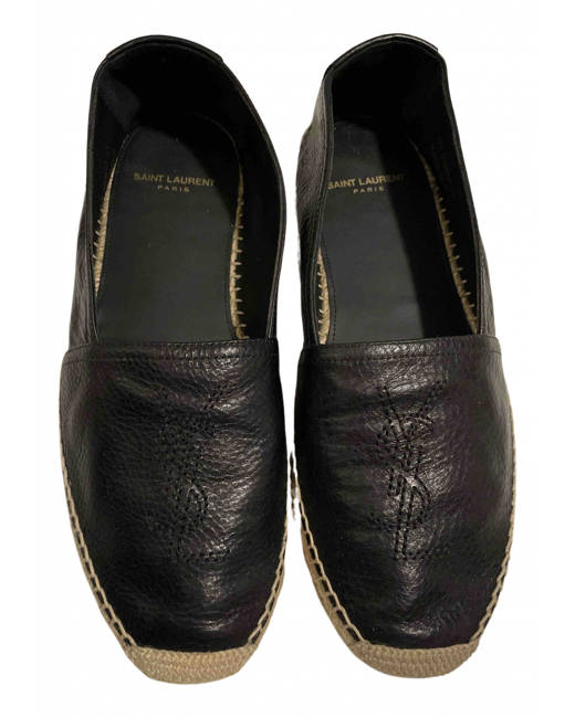 Saint Laurent L Sign Espadrillas in Black for Men Save 21% Mens Shoes Slip-on shoes Espadrille shoes and sandals 