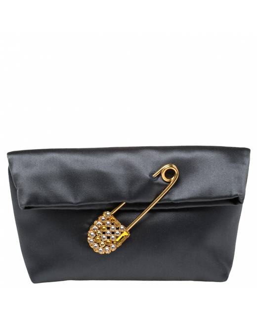 burberry clutch with gold chain