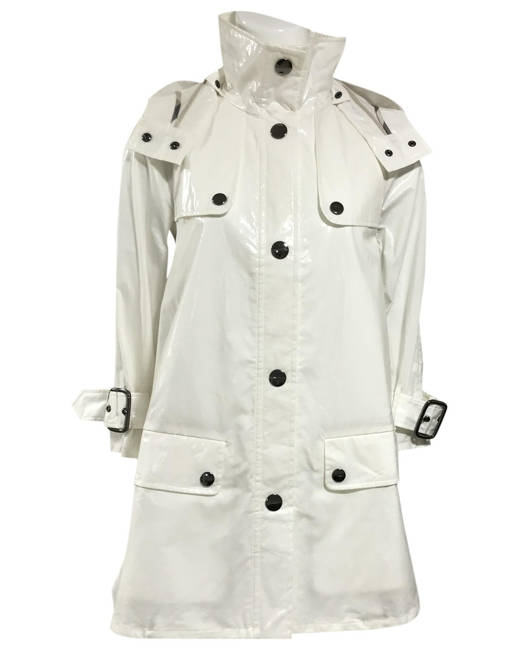 burberry white raincoat