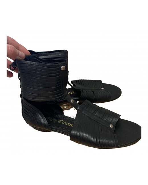 Sandals Juicy Couture Black size 2 UK in Rubber  16422500