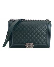 Chanel Boy Green Leather handbag for Women \N
