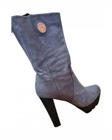 Cesare Paciotti \N Anthracite Leather Ankle boots for Women 38 IT