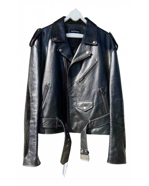 Mens balenciaga cheap leather jacket