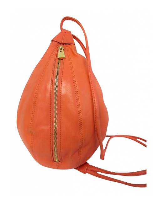 Orange leather outlet hobo bag