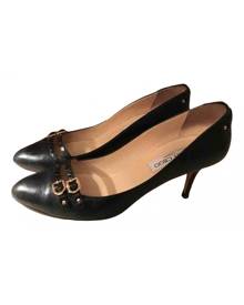 Jimmy Choo \N Black Leather Heels for Women 38.5 EU