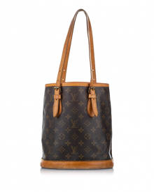 Louis Vuitton NéoNoé Bucket Bag MM Brown Canvas and Black Leather