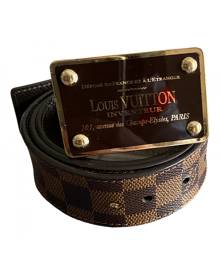 Louis Vuitton Men's Black Monogram Glaze Ouest Belt size 32" / 80  cm