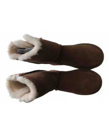 Minnetonka \N Camel Faux fur Ankle boots for Women 38 EU