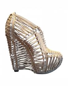 Iris Van Herpen \N Beige Leather Heels for Women 38 EU