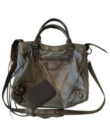 Balenciaga Vélo Grey Leather handbag for Women \N
