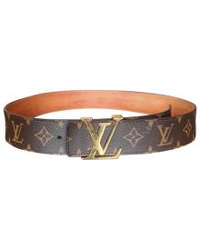 Initiales cloth belt Louis Vuitton Brown size 85 cm in Cloth