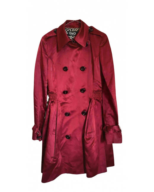 Red hot sale trench jacket