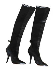 Fendi \N Black Leather Boots for Women 36 EU