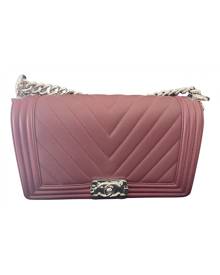 Chanel Boy Burgundy Leather handbag for Women \N