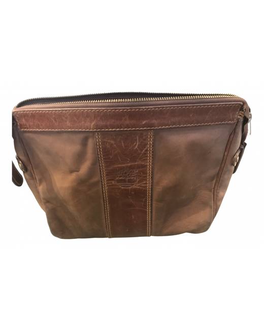 Leather crossbody bag Timberland Brown in Leather - 30440879