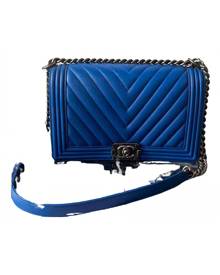 Chanel Boy Blue Leather handbag for Women \N