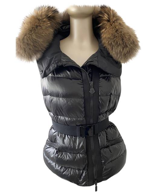 moncler vest with fur