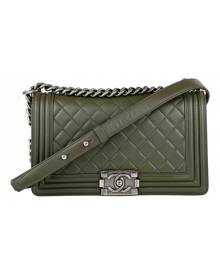 Chanel Boy Green Leather handbag for Women \N