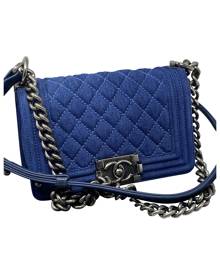 Chanel Boy Blue Leather handbag for Women \N