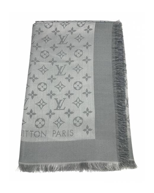 Louis Vuitton 2018 Pre-owned Monogram Jacquard Wool Scarf - Black