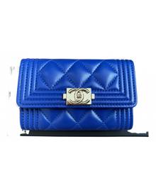 Chanel Boy Blue Leather Purses, wallet & cases for Women \N